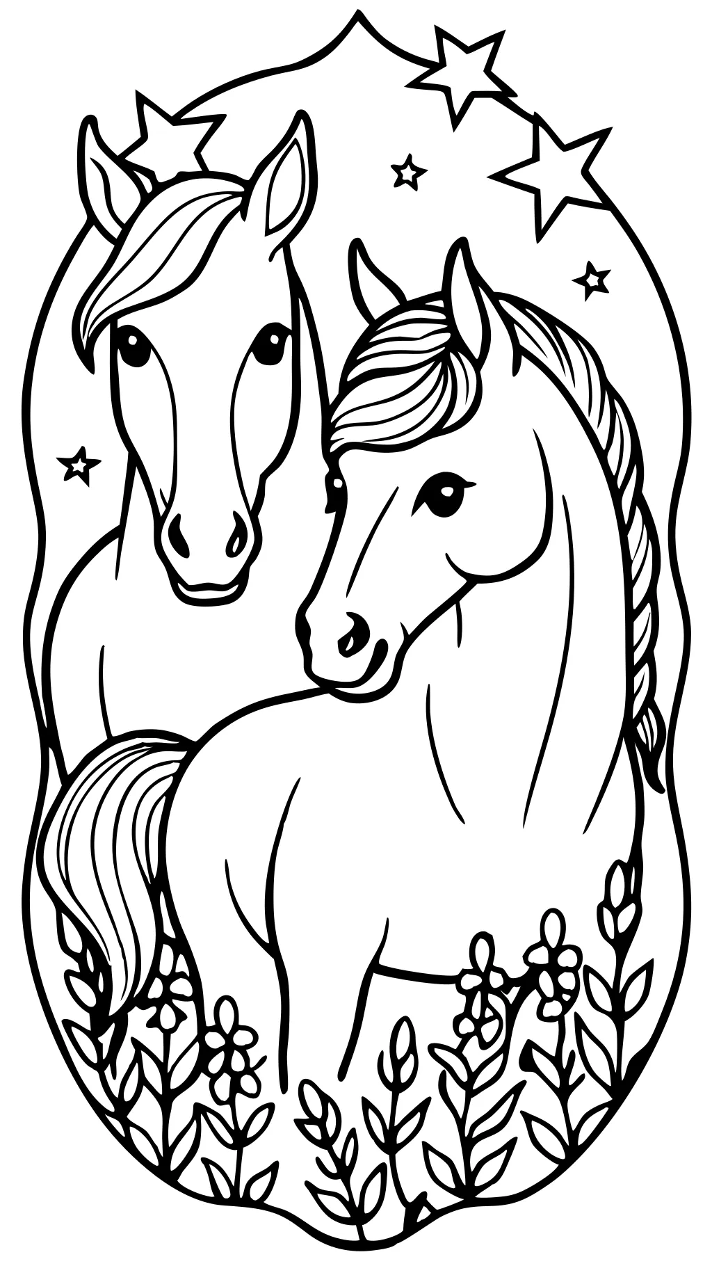 adult coloring pages of horses